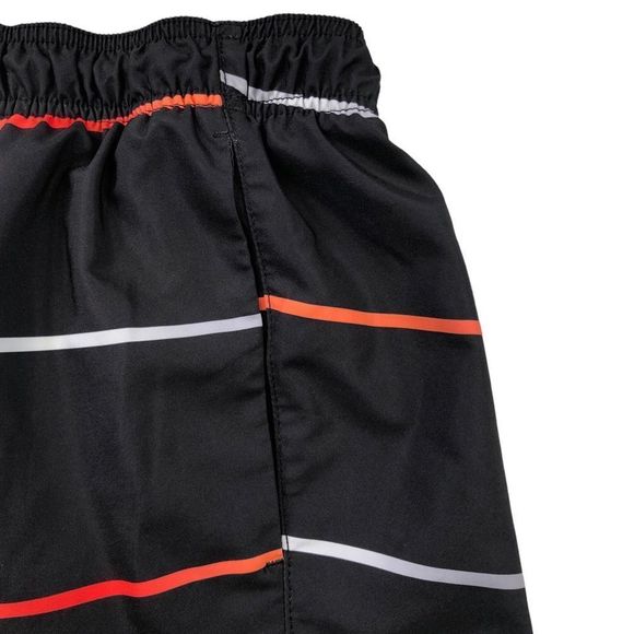 Speedo Men's 8" Inseam Black Striped Volley Swim Trunks sz XL - Picture 4 of 11